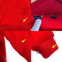 80's Columbia コロンビア Radial Sleeve ジップアップフリースジャケット リブ レッド Size L 福生店