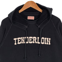 TENDERLOIN テンダーロイン T-PARKA 後付け プルオーバースウェットパーカー ブラック ラグランスリーブ フェルトワッペン Size L 福生店