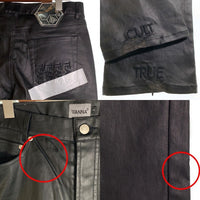 WANNA ワナ ECO LEATHER “CULT TRUE” FRONT FLARED PANTS エコレザー フロント フレアドパンツ ブラック Size 1 福生店