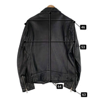 B&Y UNITED ARROWS ユナイテッドアローズ シープスキン レザーダブルライダースジャケット ブラック 1225-199-7243 Size XL 福生店