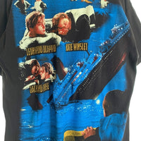90's TITANIC タイタニック 両面プリント Tシャツ ブラック ブートレグ ユーロタグ Size XL 福生店