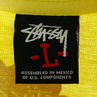 STUSSY ステューシー HOLD TIGHT キャラクター Tシャツ イエロー sizeL 瑞穂店