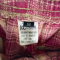 80-90's STUSSY ステューシー オンブレチェック フランネルイージーショーツ ショートパンツ ボルドー USA製 Size S 福生店