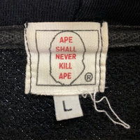 A BATHING APE アベイシングエイプ 初期タグ BABY MILO アーチロゴ スウェットパーカー ブラック sizeL 瑞穂店