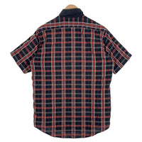 SUGAR CANE シュガーケーン 半袖 チェックシャツ ブラック レッド Size L 福生店