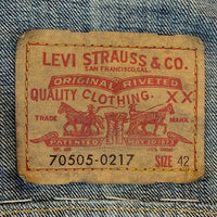 LEVI'S リーバイス 70505-0217 デニムトラッカージャケット インディゴ BIGE復刻 ダメージ リメイク Size 42 福生店
