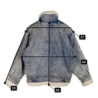 Bourbon street バーボンストリート ケミカルウォッシュ B-3型 デニムジャケット インディゴ ボア オールド Size M 福生店