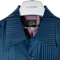 Needles ニードルズ MR147 S/S Classic Shirt 半袖クラシックシャツ ウェーブストライプ ネイビー sizeM 瑞穂店