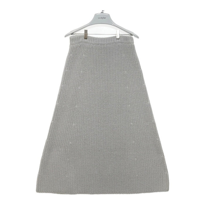 ebure エブール コットンテープ畦スカート グレー size38 タグ