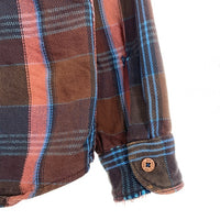 80's BIG MAC ビッグマック フランネルチェックシャツ ブラウン ブルー USA製 Size M 福生店