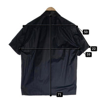 PRADA プラダ 比翼 ショートスリーブシャツ 半袖 ブラック ボタン マジックテープ コットン ナイロン ポリウレタン Size 42 福生店