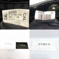 FURLA フルラ トートバッグ クロコ型押しハンドバッグ 保存袋付 ブラック 瑞穂店