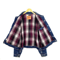 90's Levi's リーバイス 70506-0216 デニムトラッカージャケット インディゴ フランネルチェックライナー 98年 USA製 Size 52 福生店