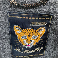 伊太利屋 ITALIYA イタリヤ アルパカ ウールコート グレー ブラック sizeF 瑞穂店