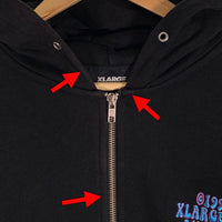 X-LARGE エクストララージ 23SS DAISY ZIP HOODED SWEAT ジップアップ スウェットパーカー ブラック 101231012034 Size M 福生店