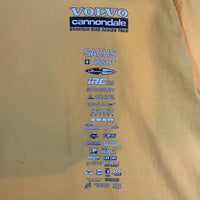 Volvo Cannondale ボルボ キャノンデール Mountain Bike Raching Team プリントTシャツ イエロー USA製 Size G (40-42) XL相当 福生店