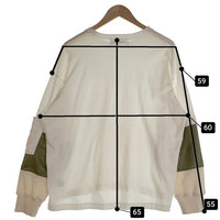 DISCOVERED ディスカバード SWITCH SLEEVE CUTSEWN ロンT ロングスリーブ 長袖 Tシャツ ホワイト オリーブ DC-AW25-CU-18 Size 2 福生店