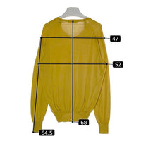 LORO PIANA ロロピアーナ FAC6401 Vネック カシミヤ100% セーター マスタード size52 瑞穂店