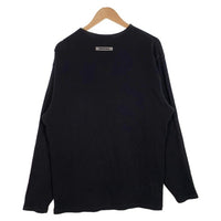 ESSENTIALS エッセンシャルズ ヘンリーネック サーマル ロングスリーブTシャツ ブラック オーバーサイズ Size S 福生店