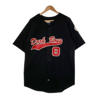 90's~ TEAM WORK ATHLETIC APPAREL Dark Boys ベースボールシャツ ジャージ ブラック Size L 福生店