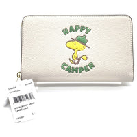 COACH コーチ Peanutus ピーナッツ ミディアム ジッピーウォレット ホワイト C4604 福生店