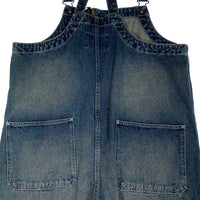 HOUSTON ヒューストン U.S.N. デニムデッキパンツ オーバーオール インディゴ USED加工 Size L 福生店