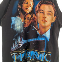 90's TITANIC タイタニック 両面プリント Tシャツ ブラック ブートレグ ユーロタグ Size XL 福生店