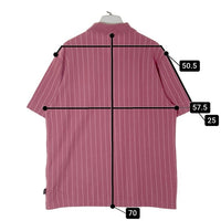 STUSSY ステューシー ハーフジップ ストライプ ポロシャツ ピンク sizeM 瑞穂店