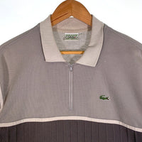 LACOSTE SPORT ラコステスポーツ ハーフジップ プルオーバー ポロシャツ グレー ブラウン Size 5 福生店