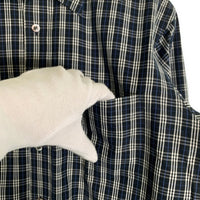 BURBERRY バーバリー ロンドン ノバチェック コットンシャツ ブルー ネイビー ホワイト Size M 福生店