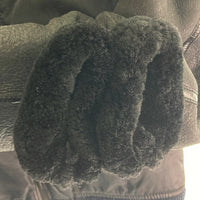 AVIREX アヴィレックス 6141019 フライトジャケット ナイロン ムートンレザー切替 ブラック sizeF 瑞穂店