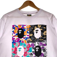 A BATHING APE アベイシングエイプ 23AW BAPE US Limited Collection Tee マルチカモプリント Tシャツ ホワイト Size L 福生店