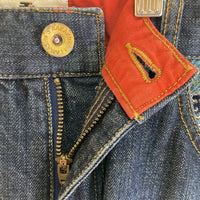 絡繰魂 カラクリダマシイ 鳳凰 鶴 刺繍デニムパンツ インディゴ size34 瑞穂店