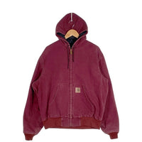 90`s Carhartt カーハート Active Jacket アクティブジャケット バーガンディー JQ246 Size L 福生店