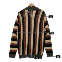 XLARGE エクストララージ STRIPE KNIT CARDIGAN ストライプ ニットカーディガン ジップアップ 101224015003 Size L 福生店