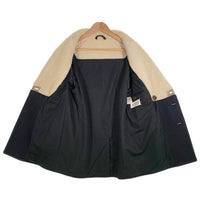 Maison Martin Margiera 10 メゾンマルタンマルジェラ 11AW ウール ムートン切替 ダブルブレスト コート ネイビー ベージュ Size 44 福生店