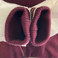 glamb グラム 袖フェイクレザー ウールスタジャン ダブル GB15WT/JKT11 バーガンディー Size 4 瑞穂店