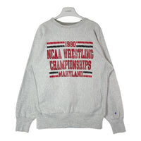 Champion チャンピオン 刺繍タグ USA製 1990 NCAA WRESTLING CHAMPIONSHIPS MARYLAND ラバープリント リバースウィーブ スウェットトレーナー グレー sizeXL 瑞穂店