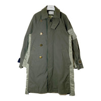 Sacai サカイ 21-02591M 21AW Cotton Oxford Coat コットンオックスフォード 再構築異素材切り替え ステンカラーコート カーキ sizeM 瑞穂店