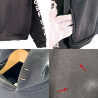 ASKYURSELF アスクユアセルフ 袖プリント プルオーバー フーディー パーカー ブラック Size S 福生店