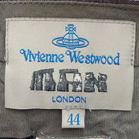 Vivienne Westwood MAN ヴィヴィアンウェストウッドマン 金ボタン チェック スラックス グレー size44 瑞穂店