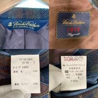 Brooks Brothers ブルックスブラザーズ ウール チェック柄 2B テーラードジャケット グリーン ネイビー Size 44R 福生店