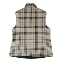 BURBERRY LONDON バーバリーロンドン リバーシブル ノバチェック 裏地キルティング ダウンベスト ベージュ size9 瑞穂店