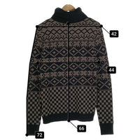 DIESEL ディーゼル K-WEET SWEATER 幾何学模様 ウール ナイロン タートルネックニットセーター ブラック Size L 福生店