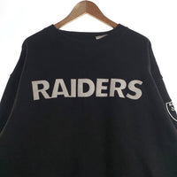 90's majestic マジェスティック RAIDERS レイダース NFL クルーネック スウェット ブラック EA98HD Size XL 福生店