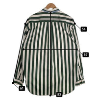 TOMMY HILFIGER トミーヒルフィガー ストライプ ボタンダウンシャツ ホワイト グリーン Size L 福生店