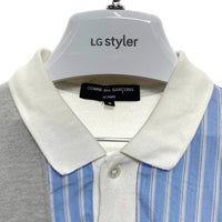 COMME des GARCONS HOMME コムデギャルソンオム パッチワーク 鹿の子 ポロシャツ 半袖 ホワイト HC-T104 Size S 瑞穂店