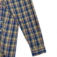 RALPH LAUREN ラルフローレン 長袖 ボタンダウンシャツ チェック イエロー ブルー Size 17/XL 福生店