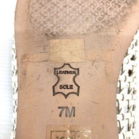 TORY BURCH トリーバーチ レザー編み込み フラットシューズ イエロー ホワイト Size US7 (24cm) 瑞穂店