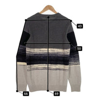 DIESEL ディーゼル アクリル ウール クルーネックニットセーター チャコール ブラック ホワイト Size M 福生店